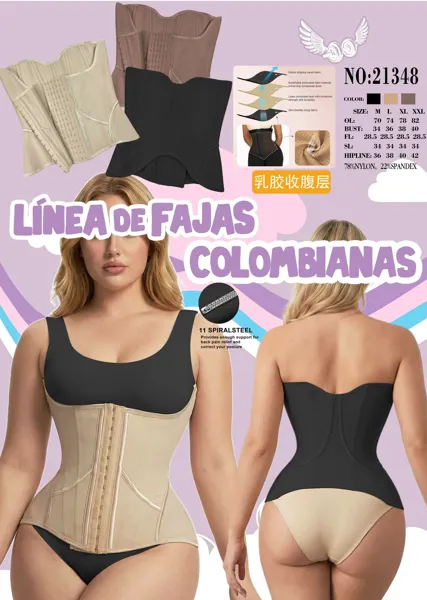Cinturilla colombiana de látex con varillas