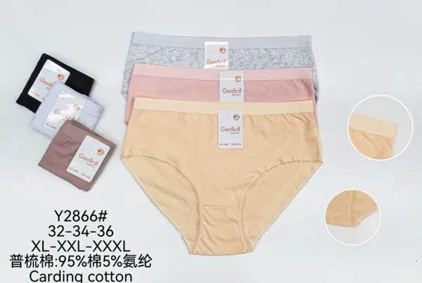 Panti de algodón clásico tiro medio