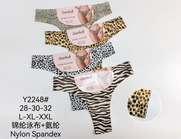 Tanga sin costuras estampado animal