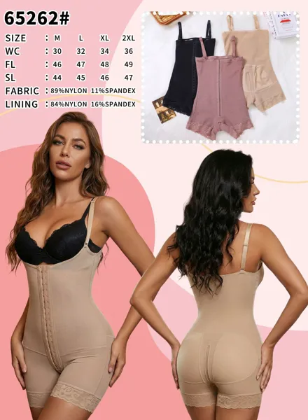 Faja body completa con broches escote libre