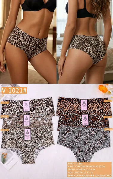 Pantaleta de leopardo de talle alto