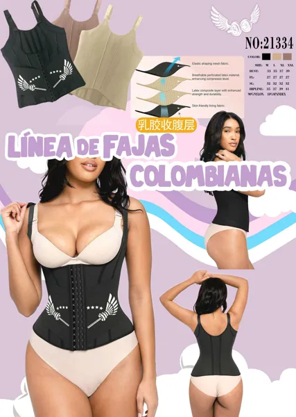 Faja chaleco reductora con tirantes