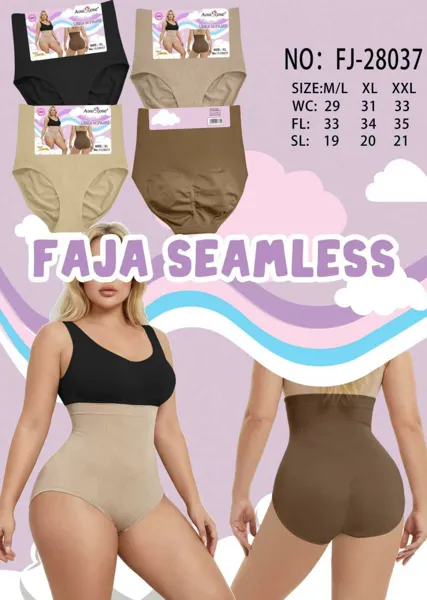 Faja short sin costura de cintura alta