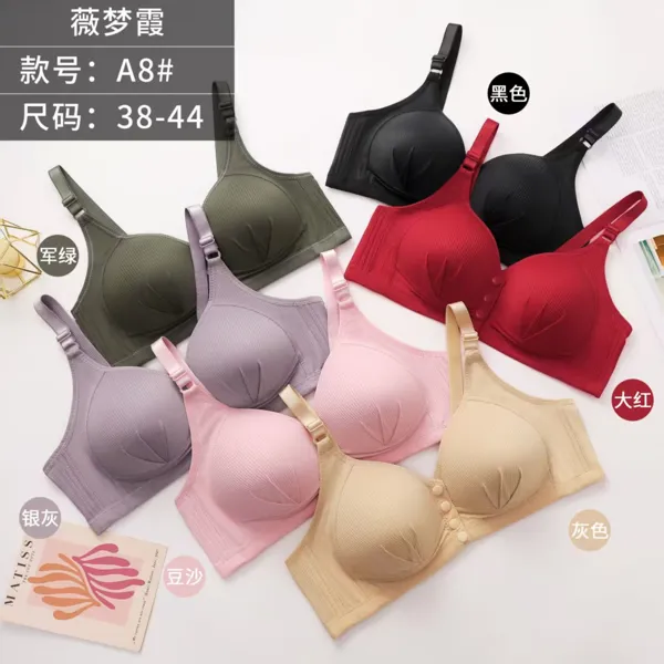 Brasier realzador sin varilla acanalado con broche frontal