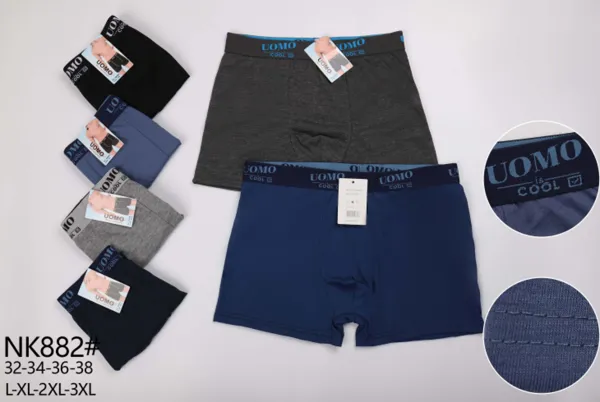 Boxer para hombre de algodon Uomo colores solidos