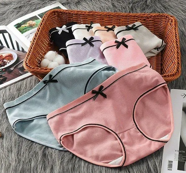 Bikini de algodon acanalado con mono y encaje