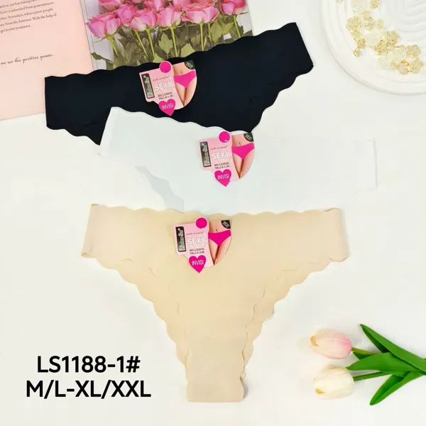 Bikini sin costuras borde ondulado
