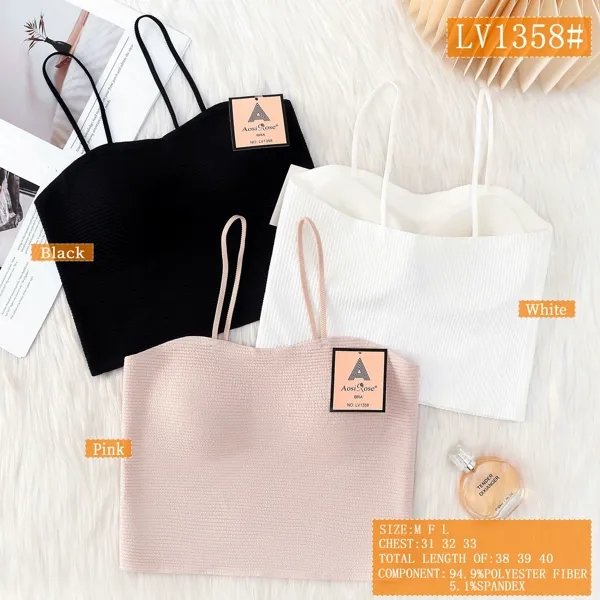 Top bralette canale con tirantes finos