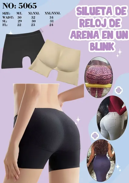 Faja short levanta gluteos con relleno