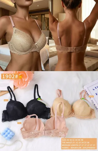 Brasier push-up de encaje con mono