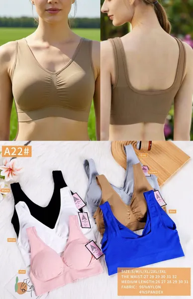 Top bralette sin costuras con copa acolchada