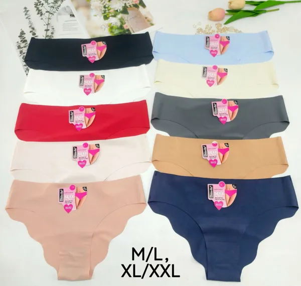 Panty bikini invisible sin costuras borde ondulado
