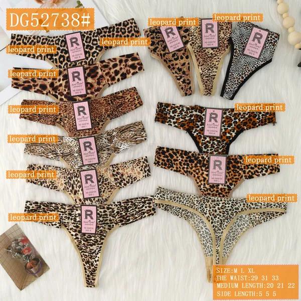 Tanga de estampado de leopardo