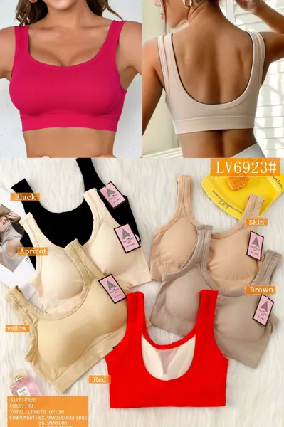 Brasier deportivo sin costuras sin aro tipo top