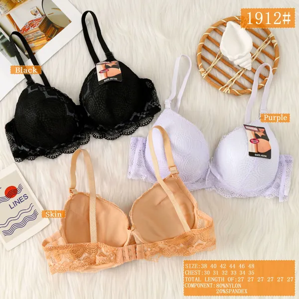 Brasier push-up de encaje con varilla