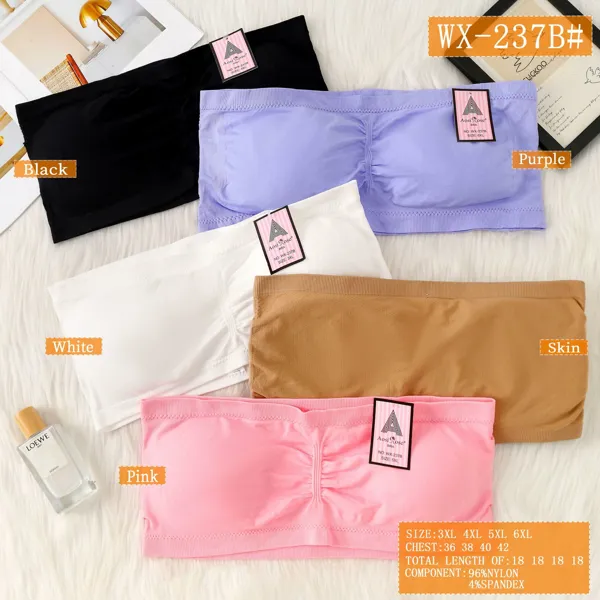 Brasier tipo bandeau sin costuras sin tirantes