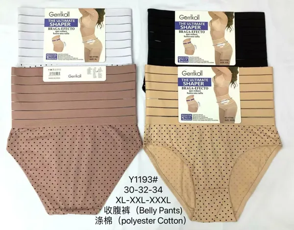 Faja pantaleta reductora de cintura alta con lunares