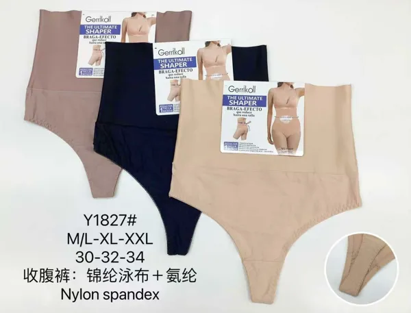 Faja pantaleta reductora de cintura alta tipo tanga