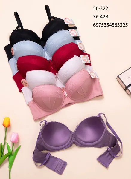 Brasier push-up con encaje copa B