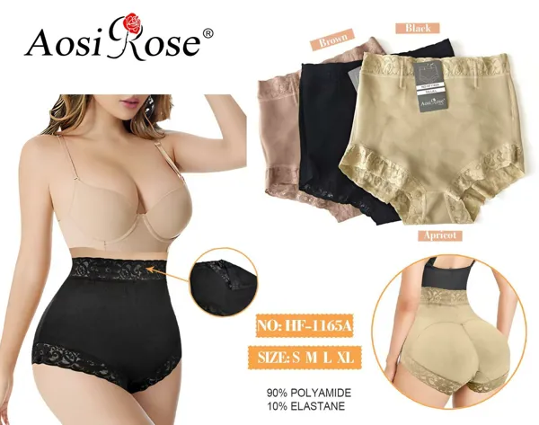 Faja pantalón de cintura alta con encaje control de abdomen