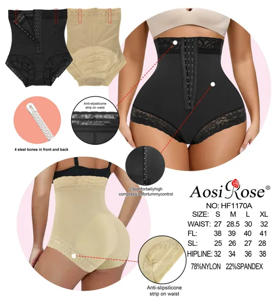 Faja pantalón de cintura alta con varillas control de abdomen