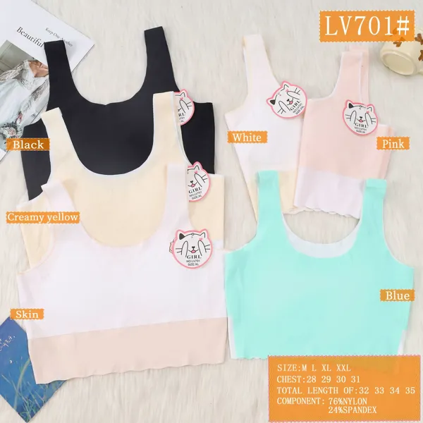 Top bralette de canale sin costuras