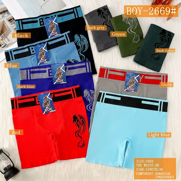Boxer de hombre sin costuras estampado dragon
