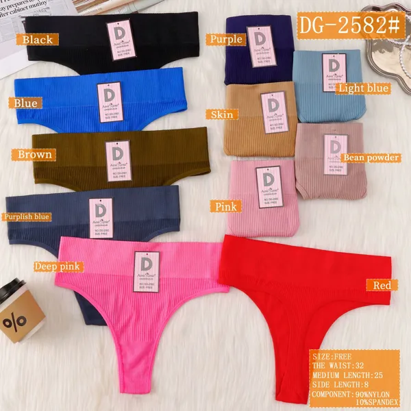 Tanga de canale sin costuras tiro medio
