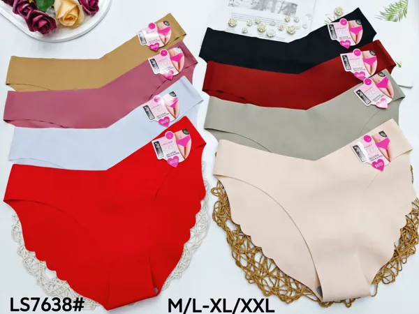 Bikini sin costuras borde ondulado sedoso