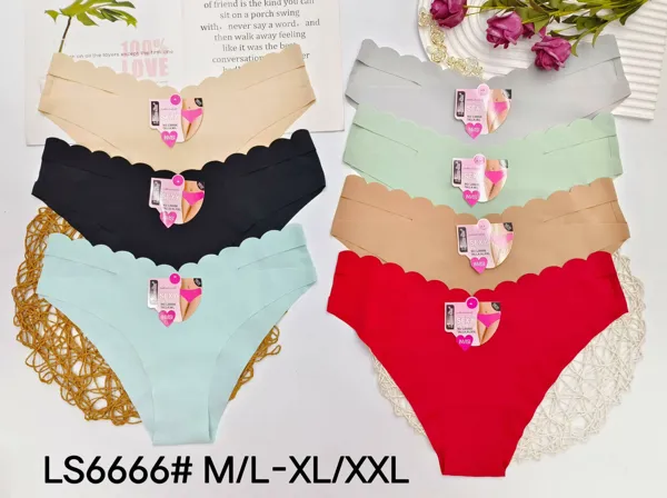 Bikini sin costuras borde festoneado invisible