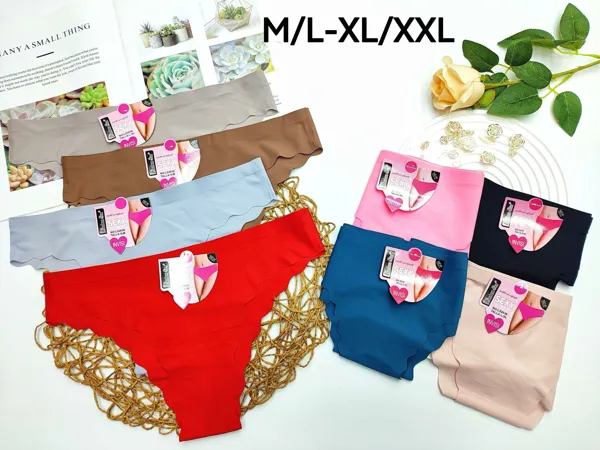 Bikini sin costuras invisible borde ondulado