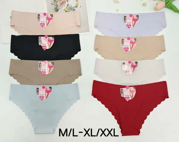 Bikini sin costuras con borde ondulado