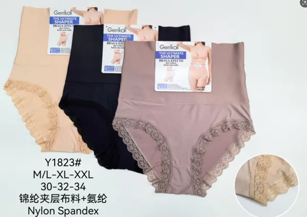 Faja pantaleta de tiro alto reductora con encaje