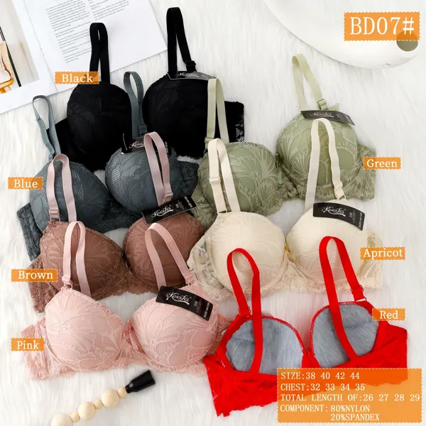 Brasier push-up de encaje floral