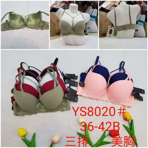 Brasier push-up escote profundo con tirantes cruzados