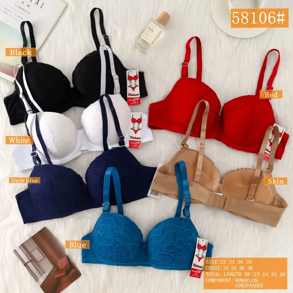 Brasier push-up de encaje floral copa B