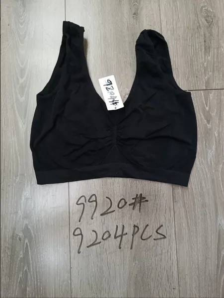 Top bralette sin costura fruncido básico
