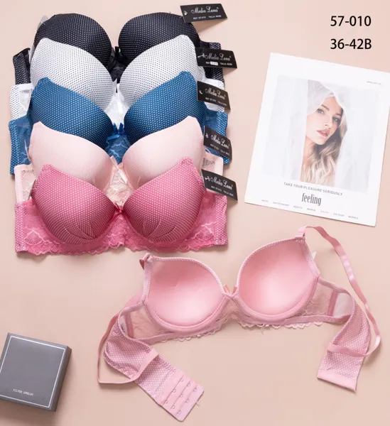 Brasier push-up de lunares con realce copa B