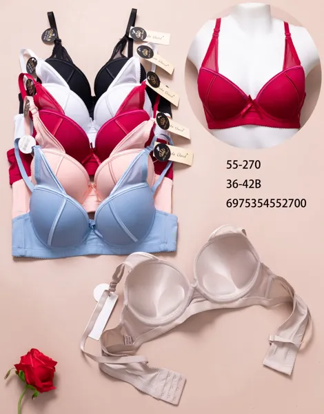Brasier push-up con malla copa B