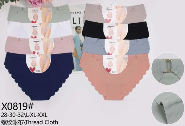 Panti bikini sin costura borde ondulado