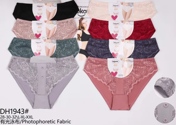 Panti bikini de encaje floral