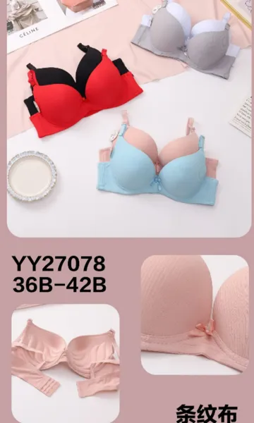 Brasier push-up escote profundo tela texturizada