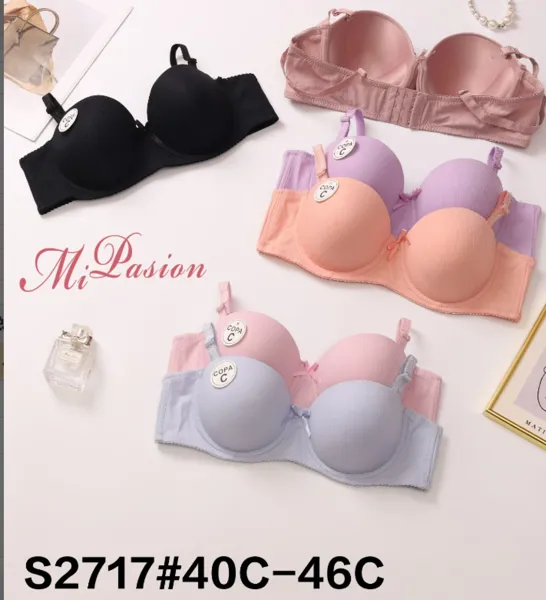 Brasier estraple push-up copa C con realce