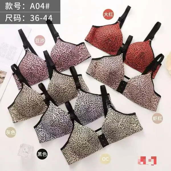 Brasier de estampado de leopardo sin aros