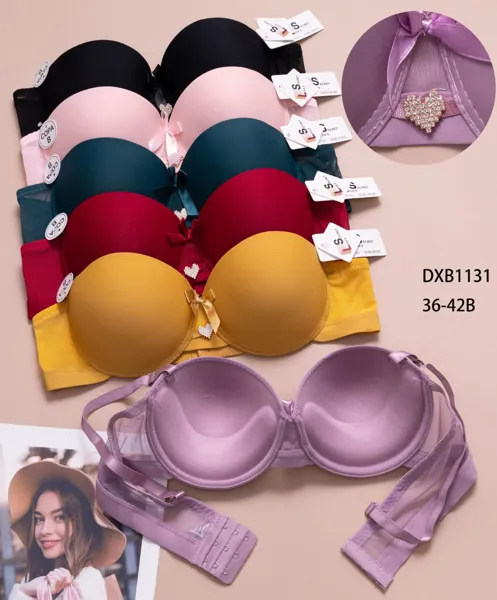 Brasier push up sin costuras copa B con moño