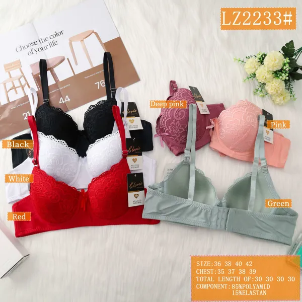 Brasier push up de encaje floral copa B