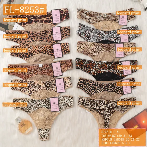 Tanga de encaje animal print cheeky