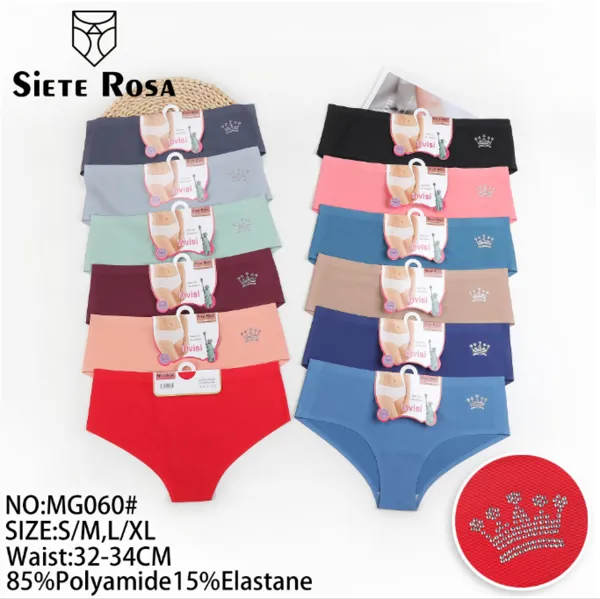 Bikini sin costuras invisible con corona de strass