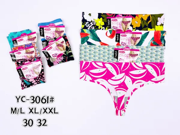 Tanga invisible con estampado floral