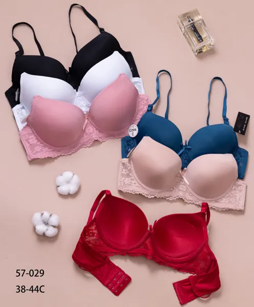 Brasier push-up con encaje talla grande
